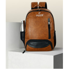 Deals, Discounts & Offers on  - PLEXYMedium 30 L Laptop Backpack 30L LAPTOP FAUX LEATHER WEEDY BAGPACK(Tan)