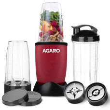 Deals, Discounts & Offers on  - AGARO Plastic Regal 3 Jar Personal Blender, 400W, Serrated And Cross Blade With Detachable Base, Mixer/Grinder/Smoothie/Juice Maker, Red & Black, 400 Watts