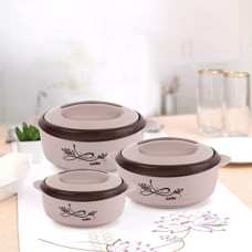 Deals, Discounts & Offers on  - Cello Sapphire | Insulated Inner Steel Casserole | Set of 3 (1500, 1000, 500)