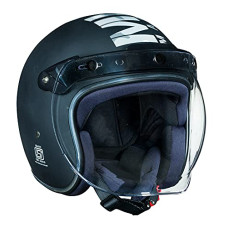 Deals and Offers on - Royal Enfield Open Face Camo MLG Helmet with Bubble Visor Matt Black, Size: M( 57-58cm) Deals, Discounts & Offers on - Royal Enfield Open Face Camo MLG Helmet with Bubble Visor Matt Black, Size: M( 57-58cm)