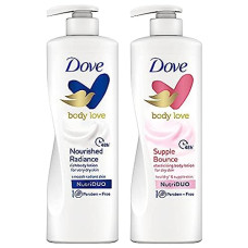 Deals, Discounts & Offers on  - Dove Body Love Nourished Radiance Body Lotion 400ml & Dove Body Love Supple Bounce Body Lotion 400ml