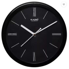 Deals, Discounts & Offers on  - Kadio Analog 24.5 cm X 24.5 cm Wall Clock (Black, with Glass, Standard)