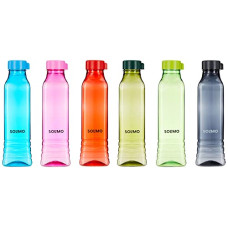 Deals and Offers on - Amazon Brand - Solimo Premium Plastic Water Bottle Set | Square Body | Set of 6 |Multi Color | 1000 ml Deals, Discounts & Offers on - Amazon Brand - Solimo Premium Plastic Water Bottle Set | Square Body | Set of 6 |Multi Color | 1000 ml