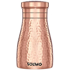 Deals and Offers on - Amazon Brand - Solimo Copper Water Bottle | Bedside Bottle with Glass | Hammered Finish |1000 ml Deals, Discounts & Offers on - Amazon Brand - Solimo Copper Water Bottle | Bedside Bottle with Glass | Hammered Finish |1000 ml