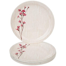 Deals and Offers on - Amazon Brand - Solimo Plastic Classico Melamine Floral Dinner Plate Set (White, 11 Inches, 6 Pieces) Deals, Discounts & Offers on - Amazon Brand - Solimo Plastic Classico Melamine Floral Dinner Plate Set (White, 11 Inches, 6 Pieces)