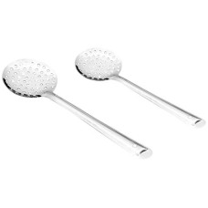 Deals and Offers on - Amazon Brand - Solimo Stainless Steel Basting/Serving Skimmer Set (2 pieces) Deals, Discounts & Offers on - Amazon Brand - Solimo Stainless Steel Basting/Serving Skimmer Set (2 pieces)