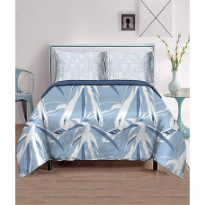 Deals and Offers on - Blossoms pure100% Cotton King Size bedsheets with 2 Pillow Cases. 112 inch x 112 inch Sheets with Leaf Designs on Sky Blue bedsheets with Engineered Pillows to Make Your Bedroom More Alluring. Deals, Discounts & Offers on - Blossoms pure100% Cotton King Size bedsheets with 2 Pillow Cases. 112 inch x 112 inch Sheets with Leaf Designs on Sky Blue bedsheets with Engineered Pillows to Make Your Bedroom More Alluring.