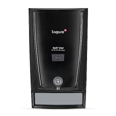 Deals and Offers on - Livpure Bolt+ Star, 80% Water Savings, RO+In Tank UV+UF+Min+Copper+Smart TDS Adjuster+Taste Enhancer, 7 L Tank, Water Purifier for home, (Black) Suitable Deals, Discounts & Offers on - Livpure Bolt+ Star, 80% Water Savings, RO+In Tank UV+UF+Min+Copper+Smart TDS Adjuster+Taste Enhancer, 7 L Tank, Water Purifier for home, (Black) Suitable