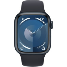 Deals, Discounts & Offers on  - APPLE Watch Series 9 GPS 41mm Midnight Aluminium Case with Midnight Sport Band - M/L(Midnight Strap, Free Size)