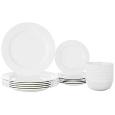 Deals and Offers on - Amazon Brand - Solimo CERAMIC DINNER SET ( WHITE , 18 PIECES ) Deals, Discounts & Offers on - Amazon Brand - Solimo CERAMIC DINNER SET ( WHITE , 18 PIECES )