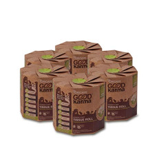 Deals, Discounts & Offers on  - Good Karma 3 Ply Toilet Tissue Paper Roll - Pack of 6 (320 Pulls Per Roll, 1,920 Sheets)