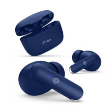 Deals, Discounts & Offers on Headphones - pTron Bassbuds Duo in Ear Earbuds with 32Hrs Total Playtime, Bluetooth 5.1 Wireless Headphones, Stereo Audio, Touch Control TWS, with Mic, Type-C Fast Charging, IPX4 & Voice Assistance (Blue)