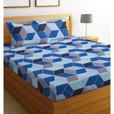 Deals, Discounts & Offers on  - BSB HOME Microfiber 144 TC Football Printed Double Bedsheets with 2 King Size Pillow Cover (90X90 Inches, 7.5 x 7.5 Feet, Dark Blue and Light Blue) - Aspire Collections