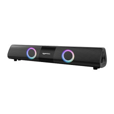 Deals, Discounts & Offers on Electronics - amazon basics 16W Bluetooth Soundbar Speaker with 2000mAh Battery | BT v5.3 | Aux/USB Port | RGB Party Lights
