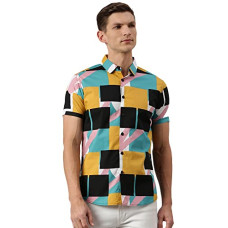 Deals, Discounts & Offers on Men - Dennis Lingo Men's Aztec Slim Fit Cotton Casual Shirt