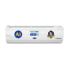 Deals, Discounts & Offers on Air Conditioners - [For SBI Credit Card Emi] Carrier 1.2 Ton 5 Star AI Flexicool Inverter Split AC (Copper, Convertible 6-in-1 Cooling,Dual Filtration with HD & PM 2.5 Filter, Auto Cleanser, 2023 Model,ESTER Exi - CAI14ES5R33F0,White)