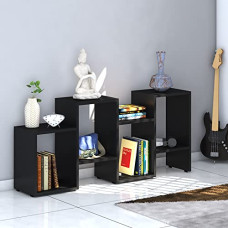 Deals, Discounts & Offers on Furniture - Klaxon Engineered Wood, Matt Finish Bern Book Shelf | Storage Unit | Display Unit (Black, Set of 1)