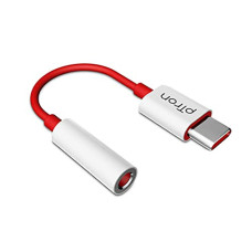 Deals, Discounts & Offers on Electronics - PTron Solero C1 USB Type C to 3.5mm Jack Headphones Audio Connector, Compatible with Audio Adapter Accessory Mode USB Type C Port Devices Xiaomi, OnePlus Nord /8T/8/7T/7/7 Pro/1+6/1+6T (White & Red)