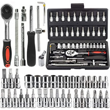 Deals, Discounts & Offers on  - Clapone Screwdriver and Multi-Purpose 46 Pcs Combination Tool Kit and Case Precision Socket