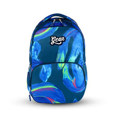 Deals, Discounts & Offers on Backpacks - Gear Harmony Brushstroke 30L Medium Water Resistant School Bag/Kids Bag/Casual Standard Backpack/Daypack/College Bag For Girls/Boys/Women/Men (Blue)