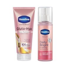 Deals and Offers on - Vaseline Gluta-Hya Dewy Radiance, 200ml + Vaseline Daily Bright & Calming Body Serum Spray, 180ml. Deals, Discounts & Offers on - Vaseline Gluta-Hya Dewy Radiance, 200ml + Vaseline Daily Bright & Calming Body Serum Spray, 180ml.