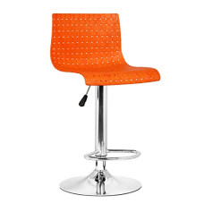 Deals, Discounts & Offers on Furniture - Da URBAN Presho Height Adjustable & Revolving Bar Stool/Kitchen Chair/Cafetaria Chair Orange (1 Pc)