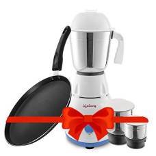 Deals, Discounts & Offers on  - Lifelong LLCMB03 500 W Mixer Grinder (White, 3 Jars) & Non stick Tawa Super Combo