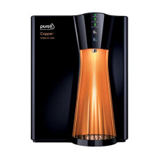 Deals, Discounts & Offers on  - [For SBI Credit Card] HUL Pureit Copper+ Mineral RO + UV + MF 7 stage Table top / Wall Mountable Black & Copper 8 litres Water Purifier