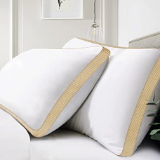 Deals and Offers on - Homerz Set of 2 Gusset Pillow, 3D Conjugated Fiber Filled, Adequate Firmness and Support, 17 X 27 Inch Size, Conjugated Microfiber, White (Goldstar - 2 pc) Deals, Discounts & Offers on - Homerz Set of 2 Gusset Pillow, 3D Conjugated Fiber Filled, Adequate Firmness and Support, 17 X 27 Inch Size, Conjugated Microfiber, White (Goldstar - 2 pc)