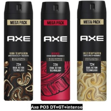 Deals, Discounts & Offers on  - AXE Gold Temptation, Dark Temptation and Intense Deodorant Spray - For Men(645 ml, Pack of 3)
