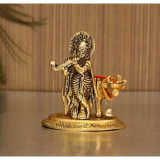 Deals and Offers on - Collectible India Lord Cow Krishna Idol Statue murti Krishan with Kamdhenu Hindu God Religious Showpiece (Set of 1) Deals, Discounts & Offers on - Collectible India Lord Cow Krishna Idol Statue murti Krishan with Kamdhenu Hindu God Religious Showpiece (Set of 1)