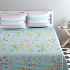 Deals and Offers on - BSB HOME Kingston Collection Super King Size Bedsheets with 2 King Size Pillow Covers| Luxury Soft Sheets (3pcs Set) |108x108 inches, (Sky Blue & Pink, Cotton) - Kingston Premimum Deals, Discounts & Offers on - BSB HOME Kingston Collection Super King Size Bedsheets with 2 King Size Pillow Covers| Luxury Soft Sheets (3pcs Set) |108x108 inches, (Sky Blue & Pink, Cotton) - Kingston Premimum