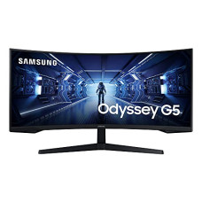 Deals, Discounts & Offers on  - [For SBI Credit Card Emi] Samsung 34-inches 86.42cm LED Odyssey G5 Ultra WQHD, 165 Hz, 1ms, 1000R Curved Gaming Monitor, HDR10, AMD FreeSync Premium -LC34G55TWWWXXL, Black, 3440 X 1440 (WQHD) Pixels