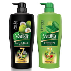 Deals and Offers on Beauty Care - Dabur Vatika Long & Black Shampoo With The Goodness Of Amla & Bhringraj For Shiny, Black Hair, 640ml & Vatika Health Shampoo With Henna & Amla For Problem Free Hair, 640ml Deals, Discounts & Offers on Beauty Care - Dabur Vatika Long & Black Shampoo With The Goodness Of Amla & Bhringraj For Shiny, Black Hair, 640ml & Vatika Health Shampoo With Henna & Amla For Problem Free Hair, 640ml