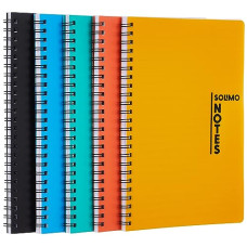 Deals and Offers on Electronics - Amazon Brand - Solimo Notebooks, Spiral-Bound, Lightweight, Vibrant Colours (A5, 100 Pages, 70 GSM, Set of 5) Deals, Discounts & Offers on Electronics - Amazon Brand - Solimo Notebooks, Spiral-Bound, Lightweight, Vibrant Colours (A5, 100 Pages, 70 GSM, Set of 5)