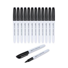 Deals and Offers on Electronics - Amazon Basics Permanent Fine Point Marker Set - Black - Pack of 12 Deals, Discounts & Offers on Electronics - Amazon Basics Permanent Fine Point Marker Set - Black - Pack of 12