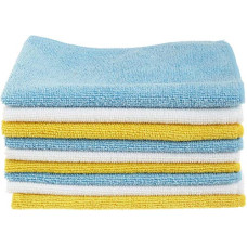 Deals and Offers on - amazon basics Microfiber Cleaning Cloth - 222 GSM (Pack of 12, blue, orange, and white, multicolor) Deals, Discounts & Offers on - amazon basics Microfiber Cleaning Cloth - 222 GSM (Pack of 12, blue, orange, and white, multicolor)