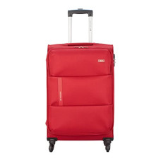 Deals and Offers on - VIP Widget Durable Polyester Soft Sided Check-in Luggage Spinner Wheels with Quick Access Front Pockets (Medium, 69cm, Red) Deals, Discounts & Offers on - VIP Widget Durable Polyester Soft Sided Check-in Luggage Spinner Wheels with Quick Access Front Pockets (Medium, 69cm, Red)