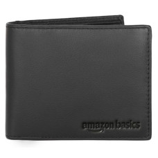 Deals, Discounts & Offers on Bags, Wallets & Belts - Amazon Basics Black Leather Wallet