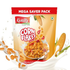 Deals and Offers on - Kwality Corn Flakes 800g | Made with Golden Corns | 99% Fat Free, Natural Source of Vitamin & Iron | High in Protein & Fiber | Healthy Food & Breakfast Cereal | Low Fat & Cholesterol Deals, Discounts & Offers on - Kwality Corn Flakes 800g | Made with Golden Corns | 99% Fat Free, Natural Source of Vitamin & Iron | High in Protein & Fiber | Healthy Food & Breakfast Cereal | Low Fat & Cholesterol