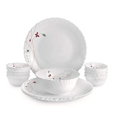 Deals and Offers on - Cello Opalware Dazzle Lush Fiesta Dinner Set, 13Pcs, White Deals, Discounts & Offers on - Cello Opalware Dazzle Lush Fiesta Dinner Set, 13Pcs, White