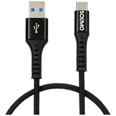 Deals and Offers on - Amazon Brand - Solimo Fast Charging Braided Type C Data Cable Joint, Suitable For All Supported Mobile Phones (1 Meter, Black) Deals, Discounts & Offers on - Amazon Brand - Solimo Fast Charging Braided Type C Data Cable Joint, Suitable For All Supported Mobile Phones (1 Meter, Black)
