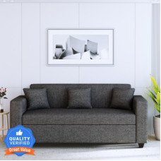 Deals and Offers on Furniture - Bharat Lifestyle Lexus Fabric 3 Seater Sofa(Finish Color - Dark Grey, DIY(Do-It-Yourself)) Deals, Discounts & Offers on Furniture - Bharat Lifestyle Lexus Fabric 3 Seater Sofa(Finish Color - Dark Grey, DIY(Do-It-Yourself))