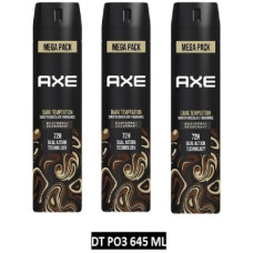 Deals and Offers on - AXE Dark Temptation Deodorant Spray - For Men(645 ml, Pack of 3) Deals, Discounts & Offers on - AXE Dark Temptation Deodorant Spray - For Men(645 ml, Pack of 3)