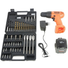 Deals and Offers on - BLACK+DECKER CD121K50 12-Volt Cordless Drill/Driver with Keyless Chuck and 50 Accessories Kit CD121K50 Angle Drill(10 mm Chuck Size) Deals, Discounts & Offers on - BLACK+DECKER CD121K50 12-Volt Cordless Drill/Driver with Keyless Chuck and 50 Accessories Kit CD121K50 Angle Drill(10 mm Chuck Size)