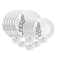 Deals and Offers on - Cello Opalware Dazzle Series Winter Pine Dinner Set, 18 Units | Opal Glass Dinner Set for 6 | Light-Weight, Daily Use Crockery Set Deals, Discounts & Offers on - Cello Opalware Dazzle Series Winter Pine Dinner Set, 18 Units | Opal Glass Dinner Set for 6 | Light-Weight, Daily Use Crockery Set