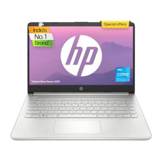 Deals, Discounts & Offers on Laptops - [For SBI Credit Card] HP Laptop 14s, 12th Gen Intel Core i3-1215U, 14-inch (35.6 cm), FHD, 8GB DDR4, 512GB SSD, Intel UHD Graphics, Thin & Light, Dual Speakers (Win 11, MSO 2021, Silver, 1.46 kg), dy5008TU