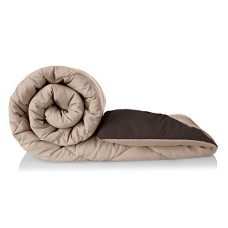 Deals and Offers on - Amazon Brand - Solimo Microfibre Reversible Comforter, Single (Sandy Beige & Walnut Brown, 200 GSM) Deals, Discounts & Offers on - Amazon Brand - Solimo Microfibre Reversible Comforter, Single (Sandy Beige & Walnut Brown, 200 GSM)