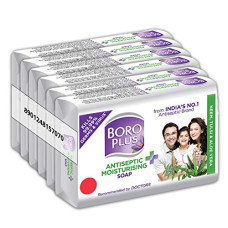 Deals, Discounts & Offers on  - Boroplus Antiseptic And Moisturising Bathing Soap With Aloe Vera, Neem And Tulsi | 99.9% Germ And Virus Protection | For Smooth, Soft & Nourished Skin, 125G (Pack Of 6)
