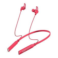 Deals, Discounts & Offers on Headphones - Amazon Basics in-Ear Bluetooth 5.0 Wireless Neckband with Mic, Up to 13 Hours Playback Time, Magnetic Earbuds, Noise Cancellation, Voice Assistant, Dual Pairing and IPX5 Rated (Red)